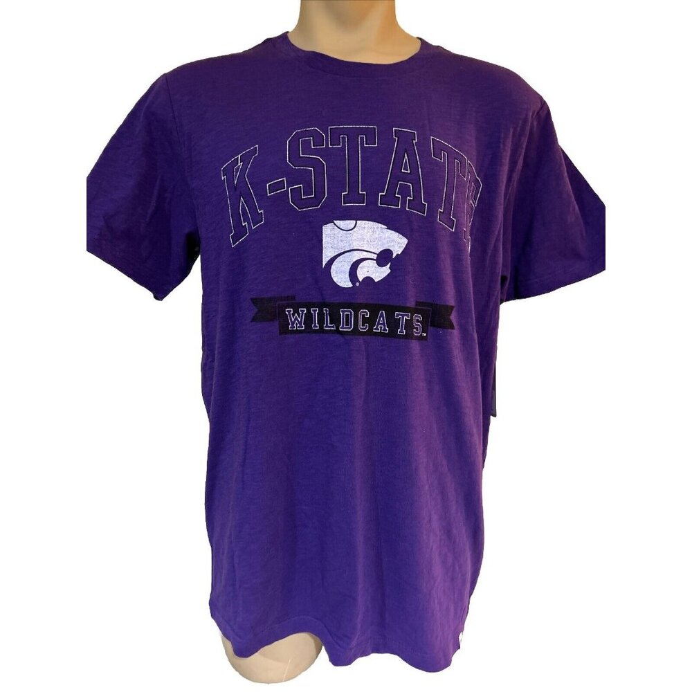 Kansas K State Wildcats T-Shirt Mens L Men's Cotton Purple Colosseum New